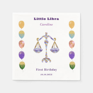Libra Zodiac 1st Birthday Balloons & Artistic Pappersservett