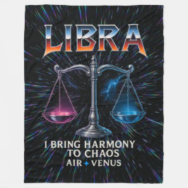 Libra Zodiac 80's Sten Band Inspired Astrology Fleecefilt