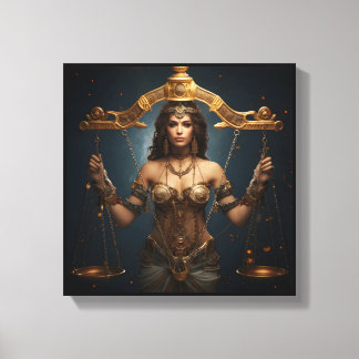 Libra Zodiac Art Canvas – Mechanica Astral