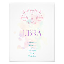 Libra Zodiac Art-utskrift