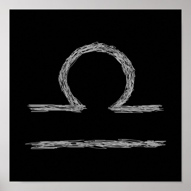 Libra. Zodiac Astrological Sign. Poster (Framsidan)