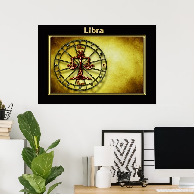 Libra Zodiac Astrology-design Poster (Hemmakontoret)