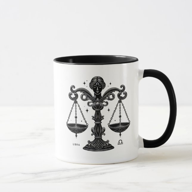 Libra Zodiac Astrology Scales Horoscope Gift Mugg (Höger)