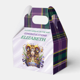 Libra Zodiac Baby Shower 4"w x 2.5"l x 5"h Presentaskar