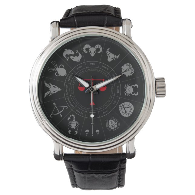 Libra Zodiac Birthday Gift Armbandsur (Framsida)
