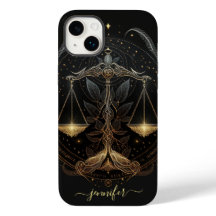 Libra zodiac black och guld Fodral-Mate iphone cas