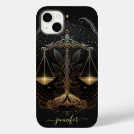 Libra zodiac black och guld Fodral-Mate iphone cas