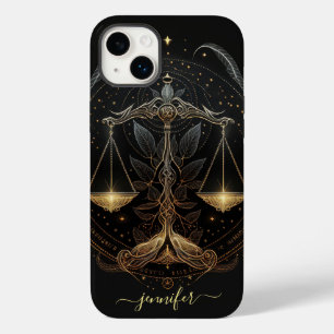 Libra zodiac black och guld Fodral-Mate iphone cas