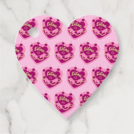 Libra Zodiac Coquette Heart Birthday Cake Gåvor Etiketter