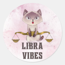 Libra Zodiac Decal för Astrology Älskare Runt Klistermärke