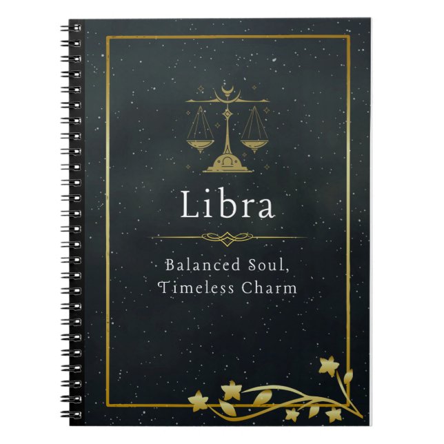 Libra Zodiac Gift - Astrology Journal för Libra Anteckningsbok (Framsidan)