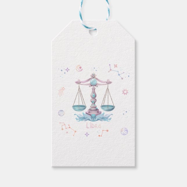 Libra Zodiac Gift Märkre Presentetikett (Framsidan)