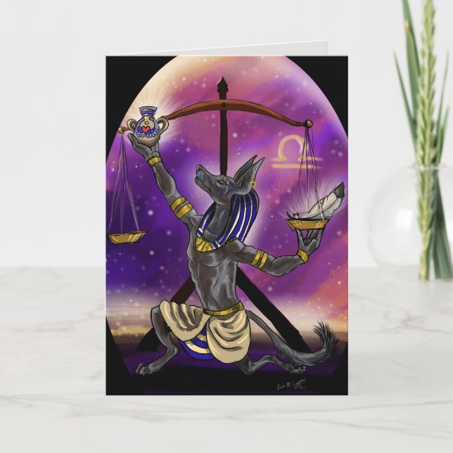 Libra Zodiac-gratulationskort Kort (Framsida)