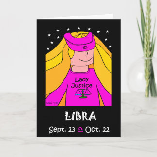 LIBRA - ZODIAC GREETING CARD HELGKORT