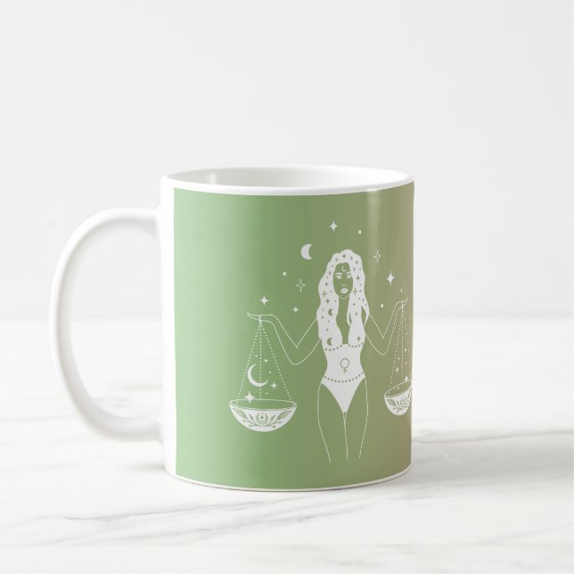 Libra zodiac horoscope stjärntecken gradient kaffemugg (Vänster)