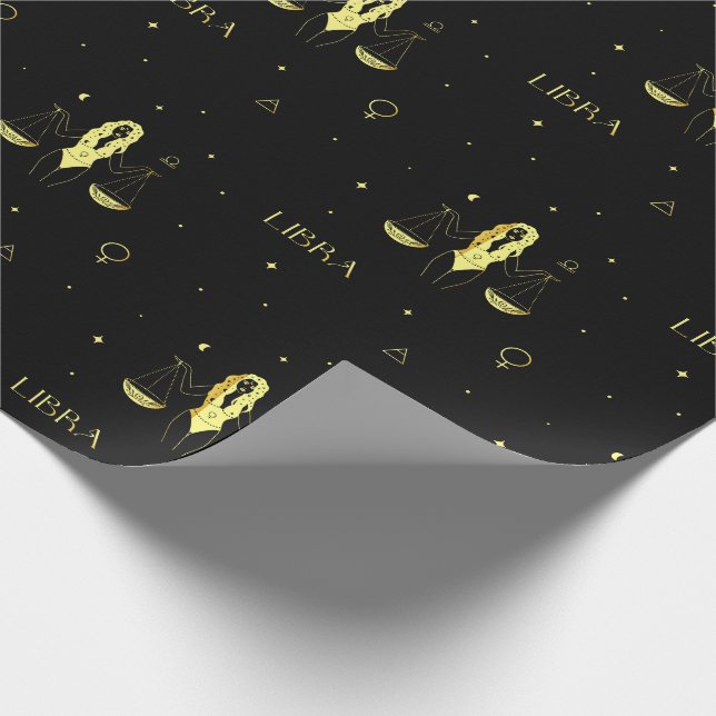 Libra zodiac horoscope stjärntecken gradient presentpapper (Hörn)