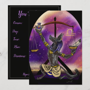 Libra Zodiac-inbjudningar Inbjudningar