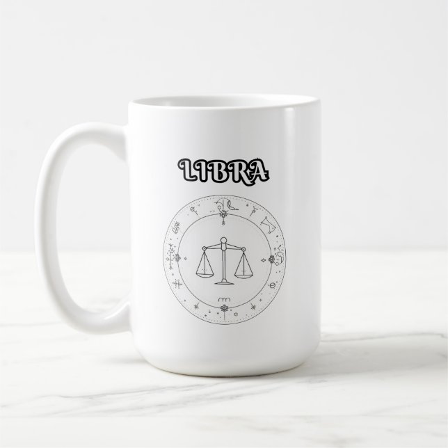 libra zodiac kaffemugg (Vänster)