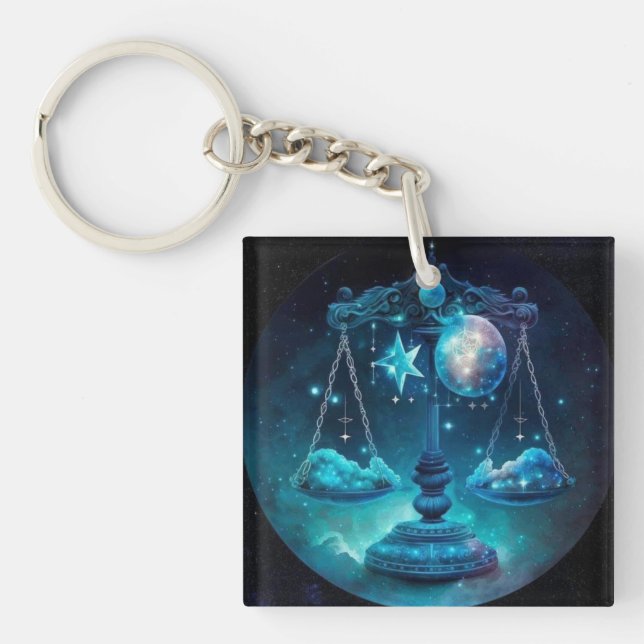 Libra Zodiac Keychain (Framsidan)