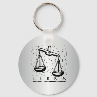 Libra Zodiac Keychain Nyckelring