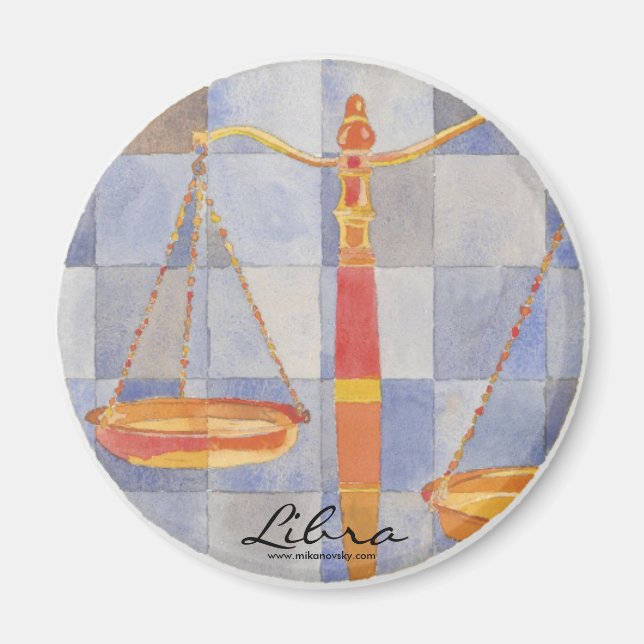 Libra Zodiac Magnet (Framsidan)