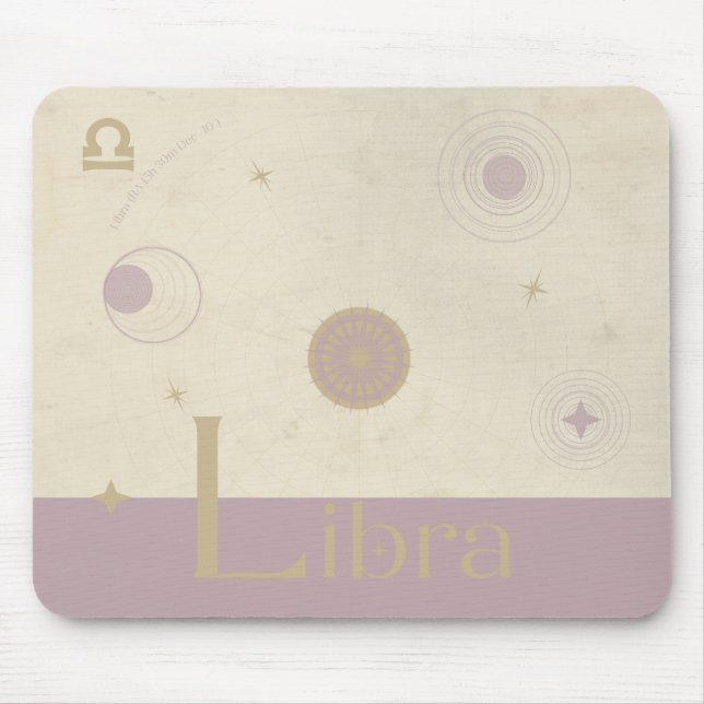 Libra Zodiac Mousepad Musmatta (Framsidan)