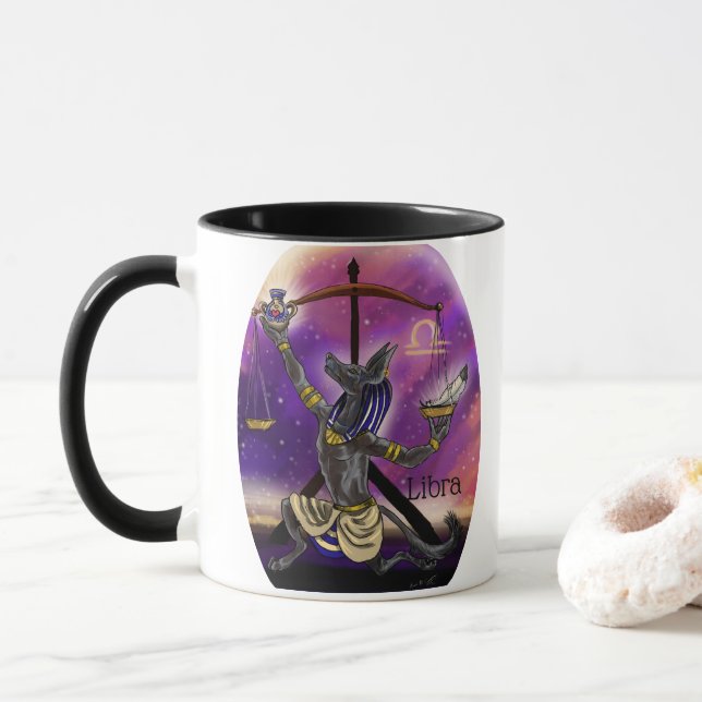 Libra Zodiac Mugg (Med munk)