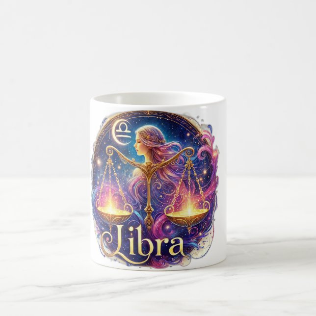 Libra Zodiac Mugg - Elegant och svaldesign ♎ ✨ (Center)