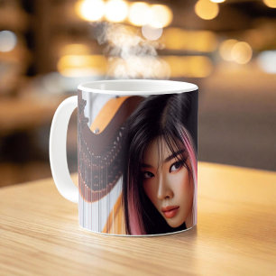 Libra Zodiac Musician Harp Kaffemugg