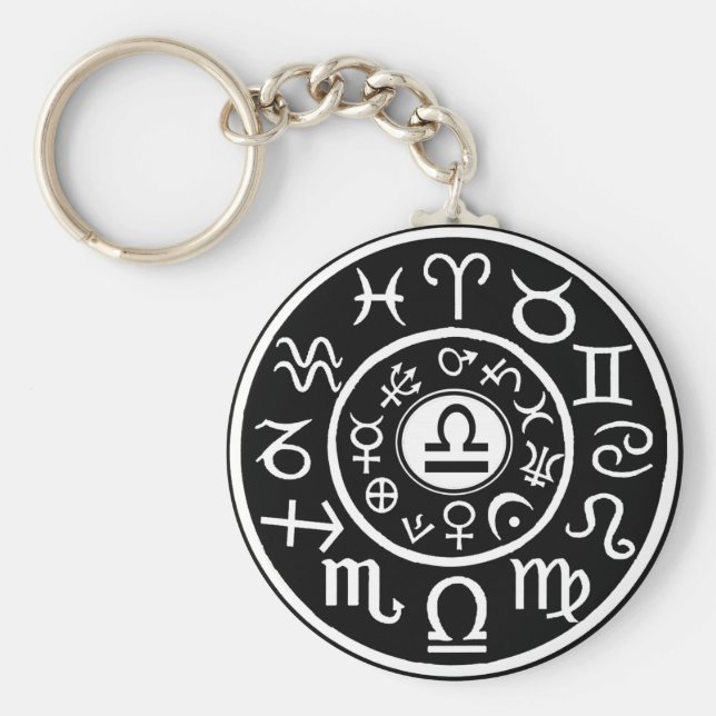 Libra Zodiac Nyckelring (Framsidan)