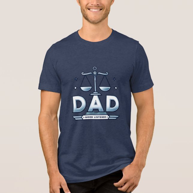 Libra Zodiac Pappa T-Shirt (Framsida)
