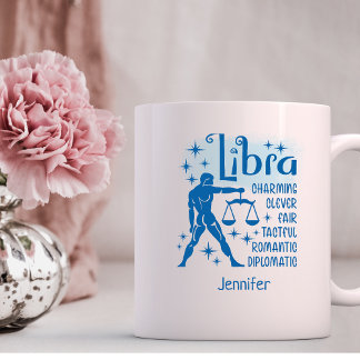 Libra Zodiac Personlig Traits Horoscope Kaffemugg