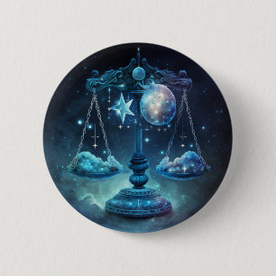 Libra Zodiac Pin Knapp