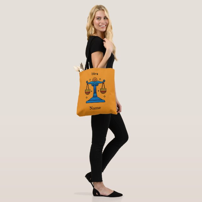 Libra Zodiac Retro Pop Art - Personlig gåva Tygkasse (På modell)