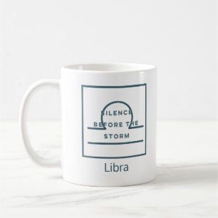 Libra Zodiac-Roligt Citat Blue Text Birthday Kaffemugg