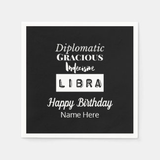 Libra Zodiac Roligt Egenskaper Födelsedag Pappersservett