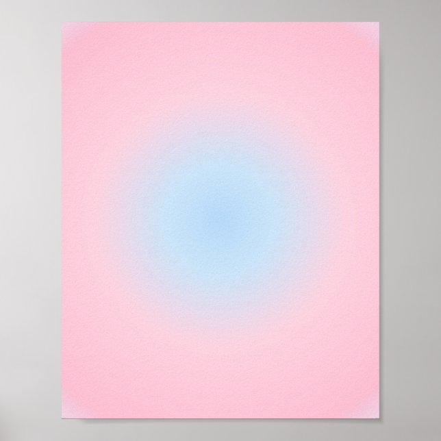Libra Zodiac, Rosa Blue Aura Gradient Poster (Framsidan)
