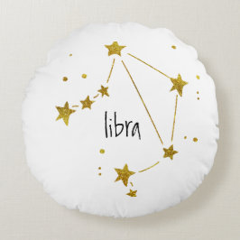 Libra Zodiac Rund Kudde