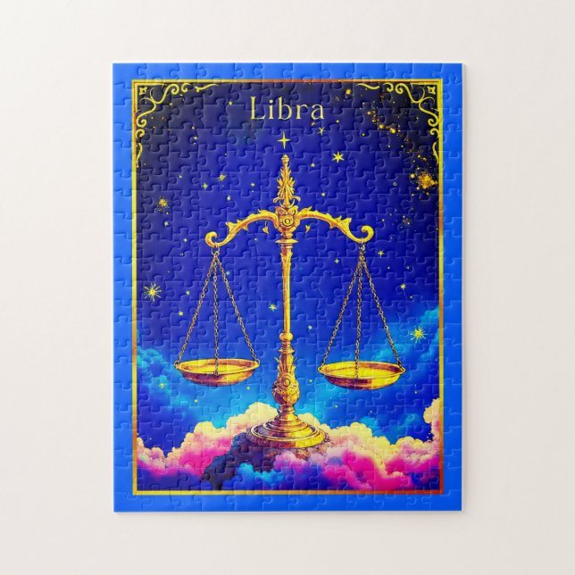 Libra Zodiac Scales in a Star-Filled Sky Pussel (Vertikal)
