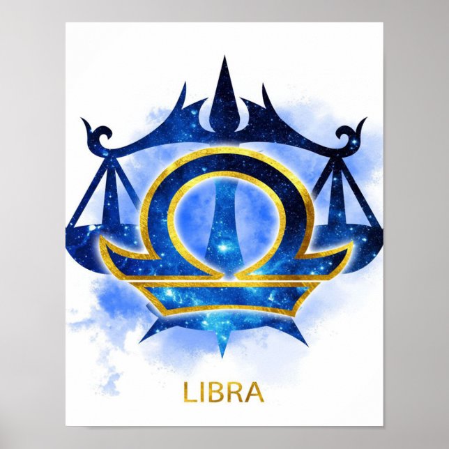 Libra Zodiac Sign- Funny Libra Zodiac Älskare Gift Poster (Framsidan)