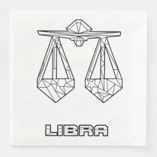 Libra Zodiac Sign Napkin Pappersservett