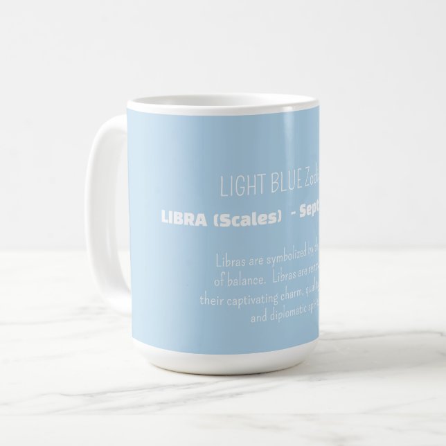 LIBRA Zodiac Sign Personality Traits Kaffemugg (Framsida vänster)