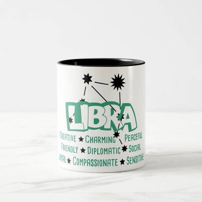 Libra Zodiac Sign Traits Mugg (Center)