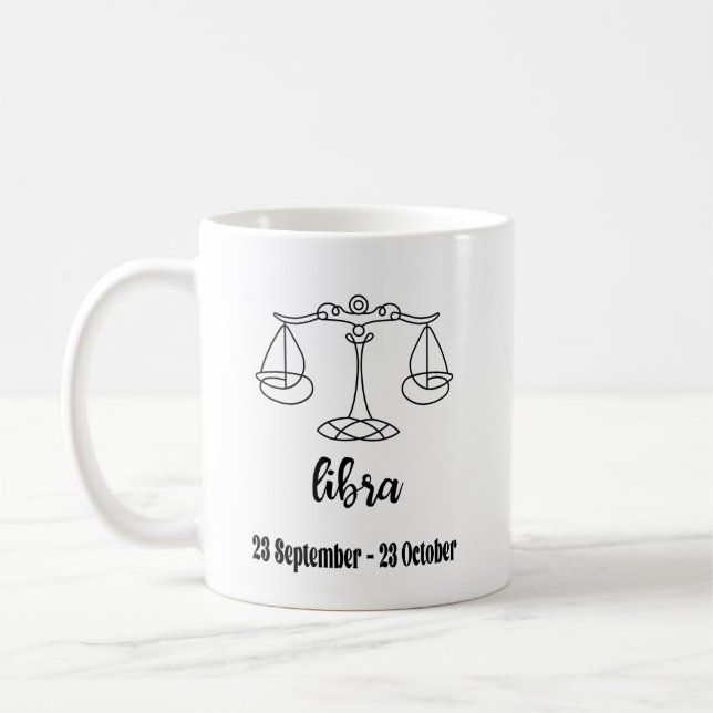 Libra, Zodiac Signs Kaffemugg (Vänster)