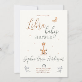 Libra Zodiac-skylt babydusch Inbjudningar