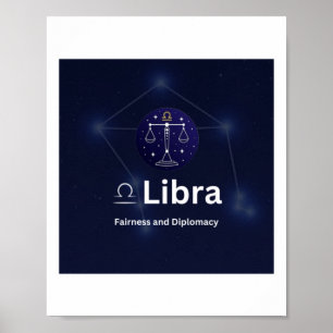 Libra Zodiac-skyltmärke Poster