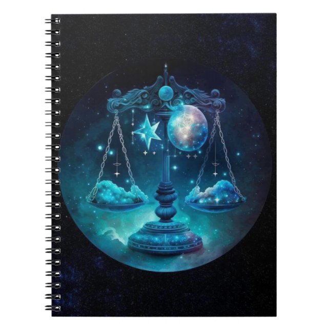 Libra Zodiac Spiral bärbar dator Anteckningsbok (Framsidan)
