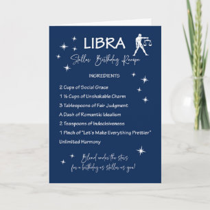 Libra Zodiac Stellar Birthday Recipe Kort