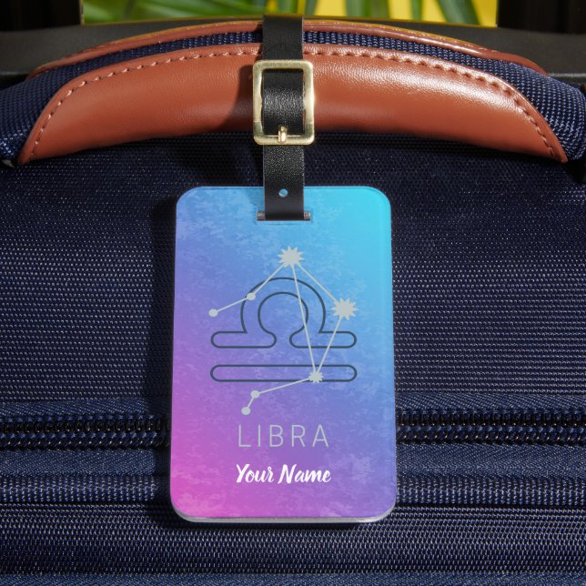 Libra Zodiac Stjärntecken Horoscope Constellation Bagagebricka (Framsida Insitu 2)