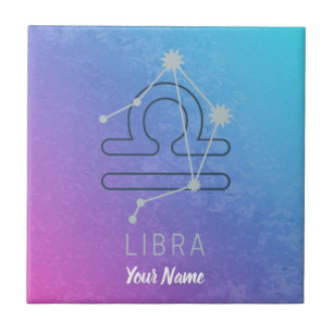 Libra Zodiac Stjärntecken Horoscope Constellation Kakelplatta